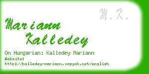 mariann kalledey business card